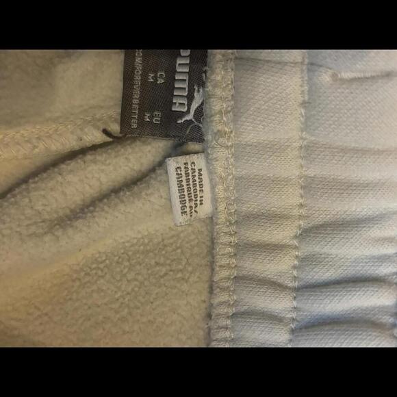 PUMA Cream Sweatpants Medium Joggers - Picture 4 of 9